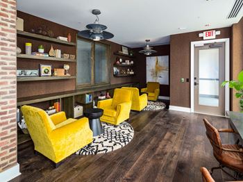 Lounge Area In Clubhouse at Millworks Apartments, Georgia, 30318